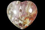 Polished, Triassic Petrified Wood Heart - Madagascar #133622-1